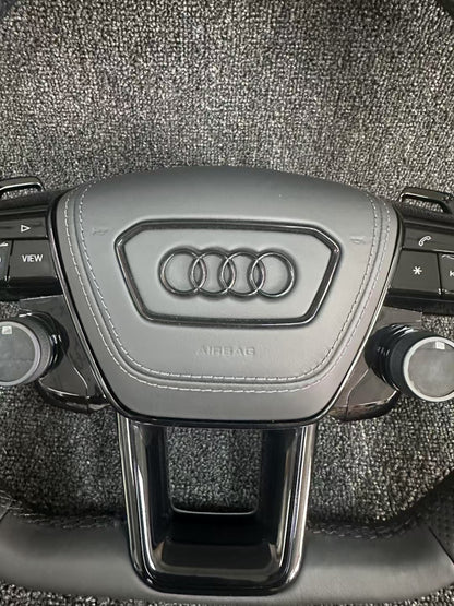 Audi leather steering wheel with LCD knob