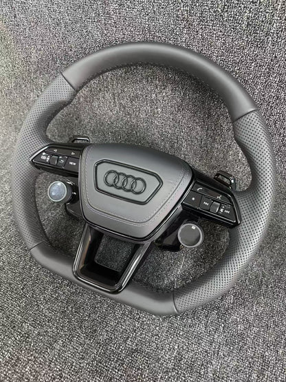 Audi leather steering wheel with LCD knob