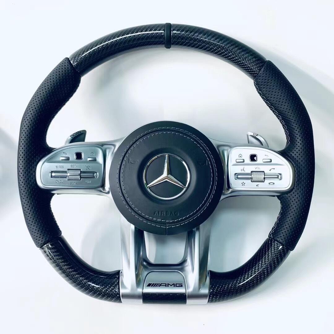 Suitable for Mercedes-Benz AMG Steering Wheel Old Model Upgraded to New Carbon Fiber Steering Wheel GLC GLB CLA GLS Modification