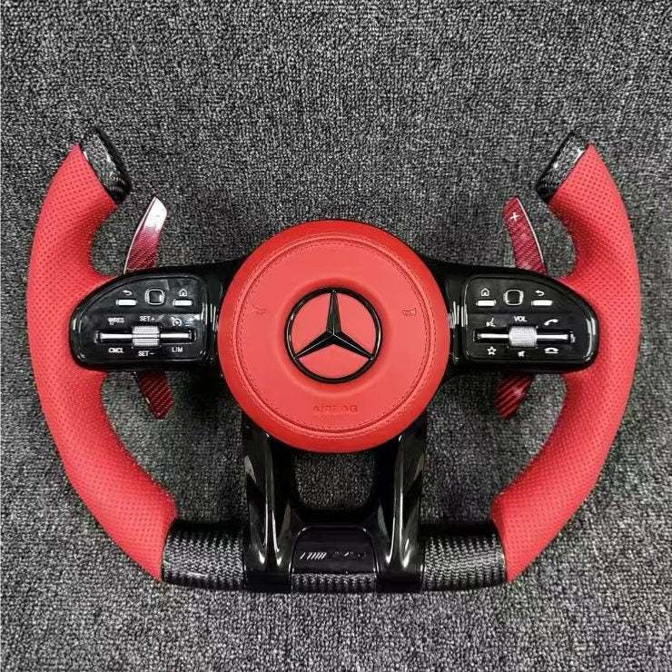 High Quality Custom Full Leather Steering Wheel for Mercedes Benz AMG Steering Wheel
