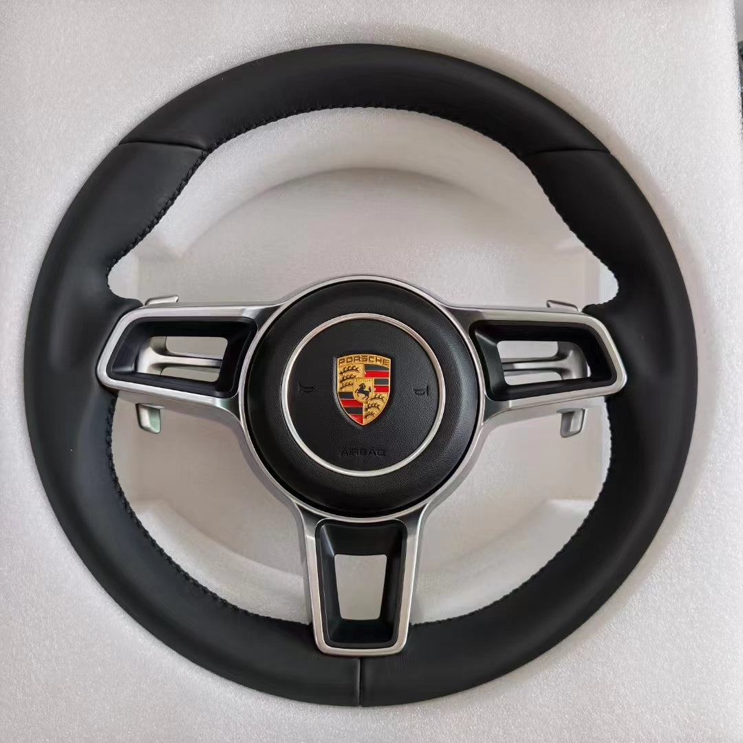 Leather Steering Wheel for Porsche Cayenne Panamera Macan Tayneen 997 991 911 992 718 918