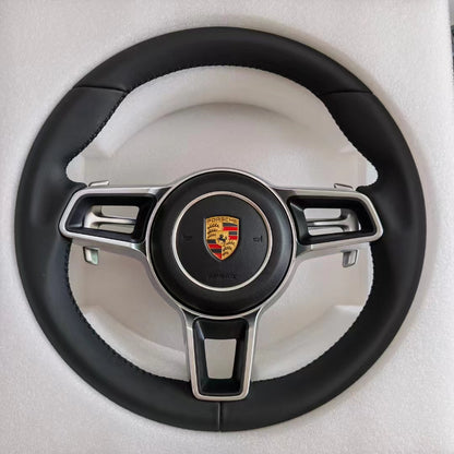 Leather Steering Wheel for Porsche Cayenne Panamera Macan Tayneen 997 991 911 992 718 918