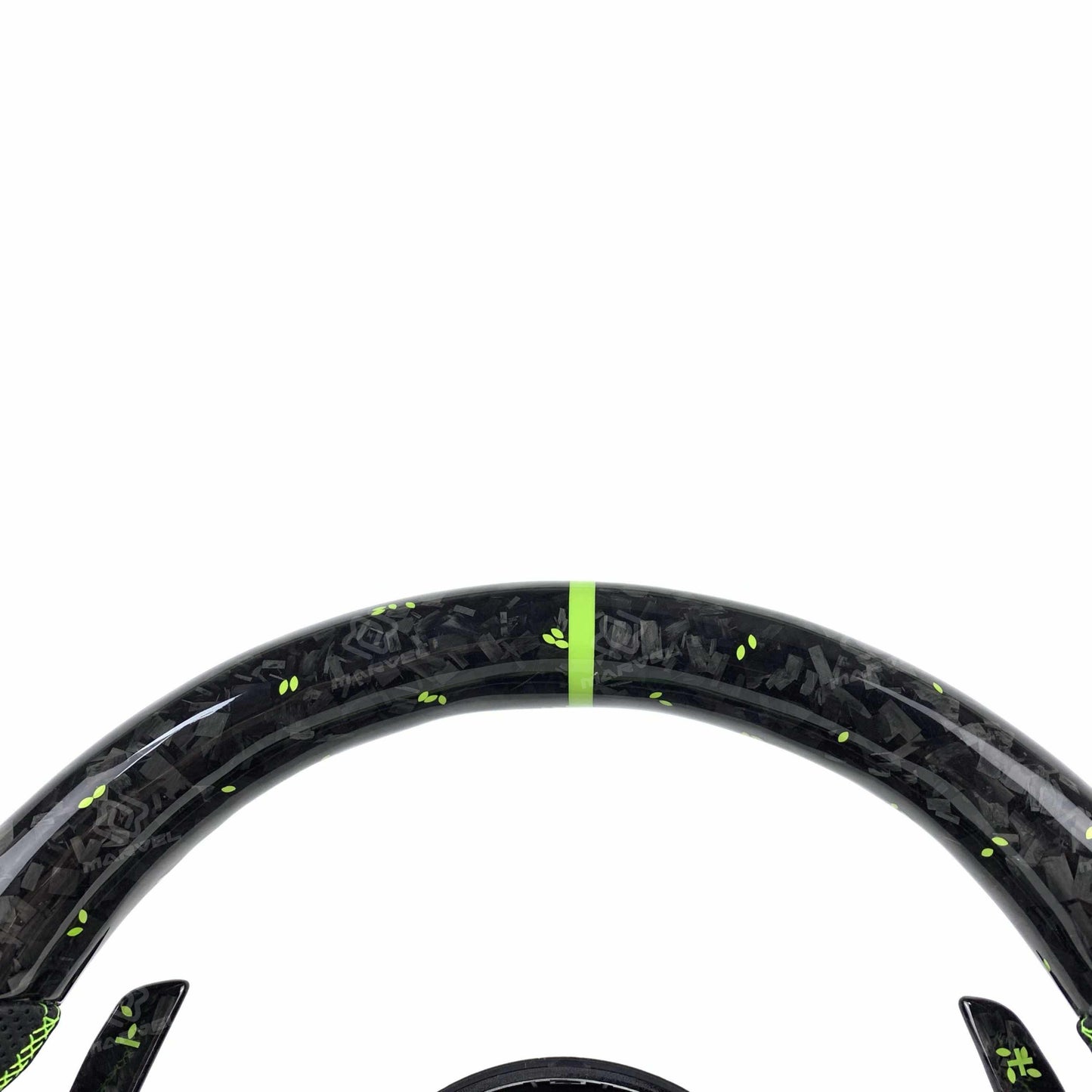 Custom BMW green forged carbon steering wheel