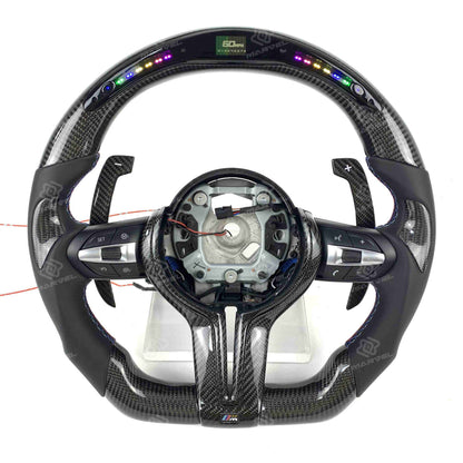 Custom BMW carbon fiber steering wheel