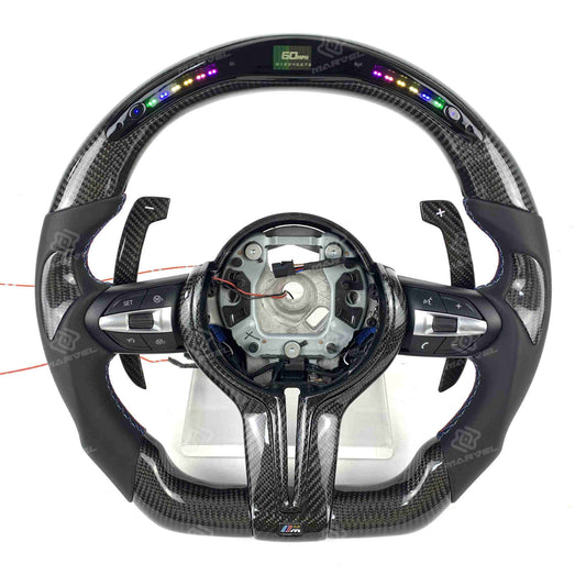 Custom BMW carbon fiber steering wheel
