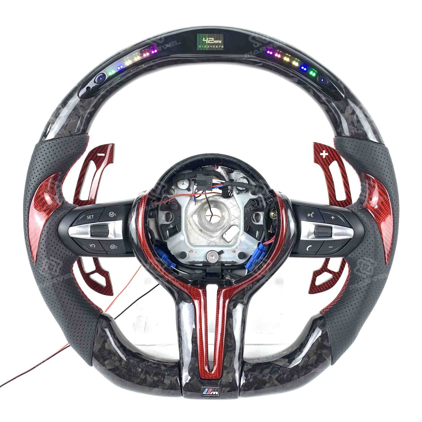 Custom forged carbon LED BMW steering wheel