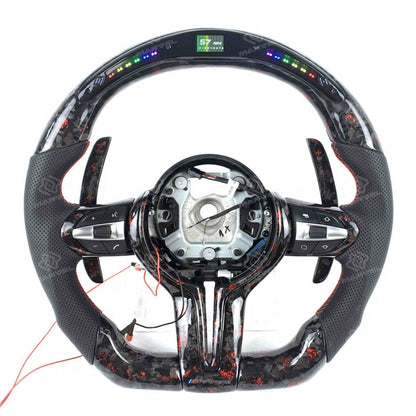 Custom forged carbon LED BMW steering wheel
