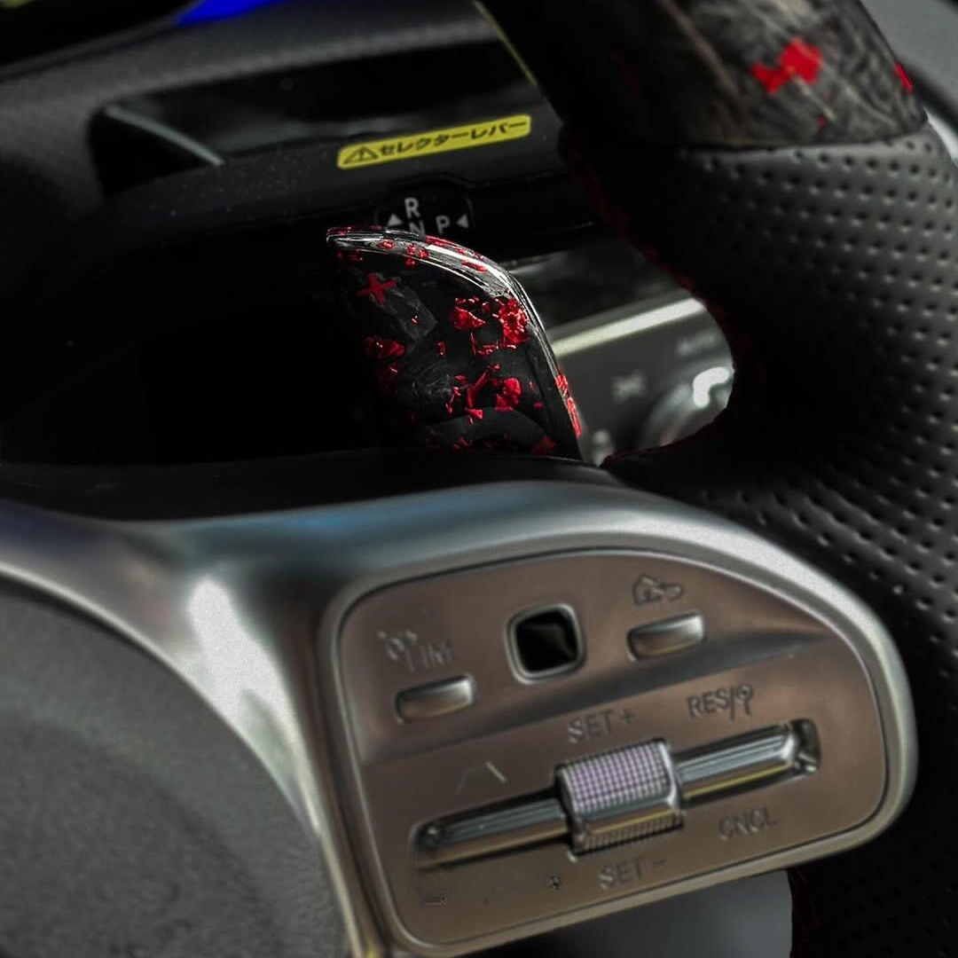 Modified LED Carbon Fiber Steering Wheel for Mercedes Benz AMG GT