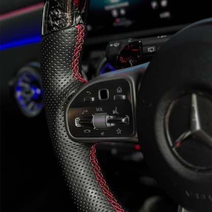 Modified LED Carbon Fiber Steering Wheel for Mercedes Benz AMG GT