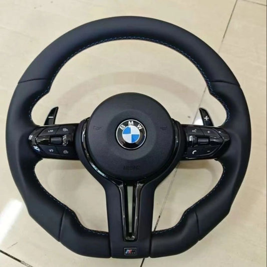 High-Quality BMW Steering Wheel Replacement for F30 F10 F32 F36 – M Sport Design with Custom Stitching & Paddle Shifters