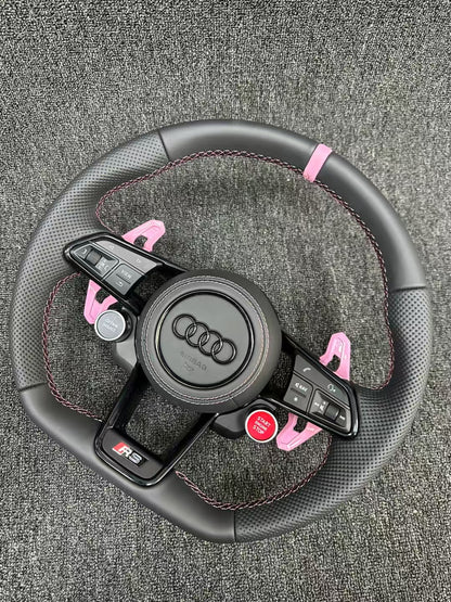 Custom Audi Leather Steering Wheel Car Accessories with Knob