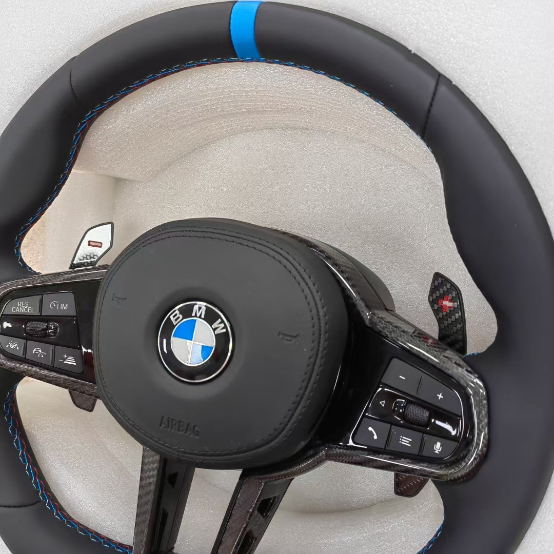 Sport Steering Wheel For BMW G20 G22 G42 G29 G21 G23 G26 G30 M340i M3 M4 X3 X5 X6 Upgrade Real Carbon Fiber Car Accessories