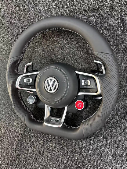 GTI sports flat bottomed steering wheel multifunctional button silver large paddle R8 two key