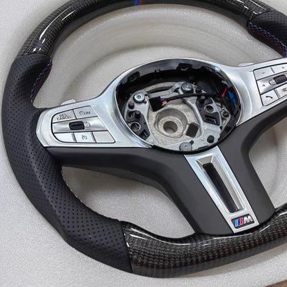 Carbon Fiber Steering Wheel for BMW 5 6 7 8 Series G11 G12 G13 G14 G15 G16 G30 G31 G32 F10 G38 Old to New Upgrade