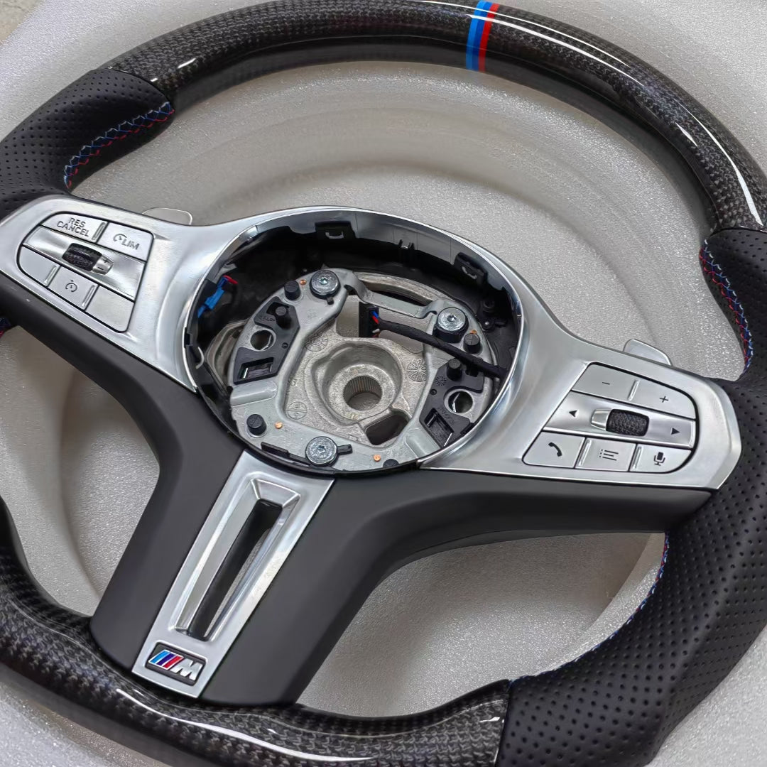 Carbon Fiber Steering Wheel for BMW 5 6 7 8 Series G11 G12 G13 G14 G15 G16 G30 G31 G32 F10 G38 Old to New Upgrade