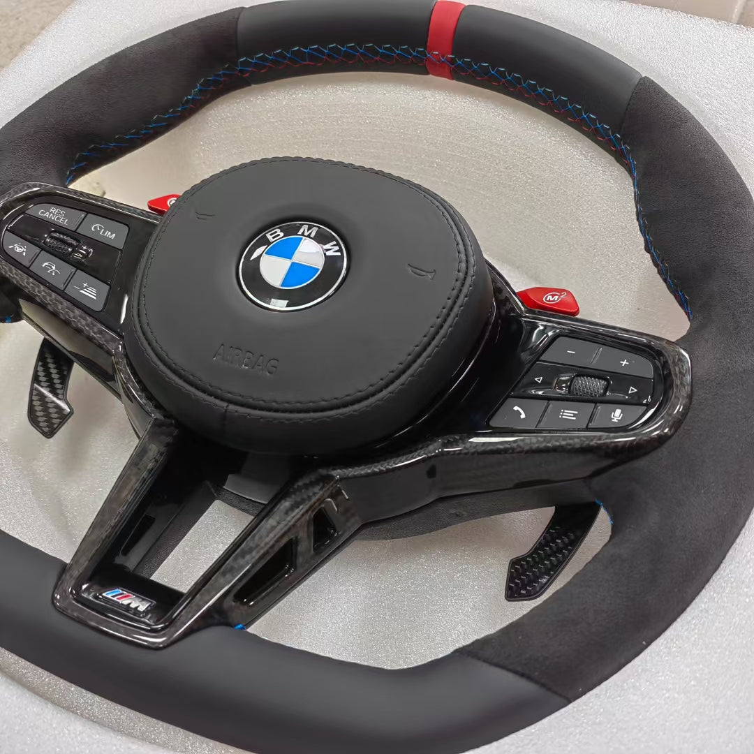 Alcantara Steering Wheel Customized for BMW 2 3 4 5 6 Series G20 G29 G22 G26 G30 G31 G01 G02 G05 G06 G14 G15 G80
