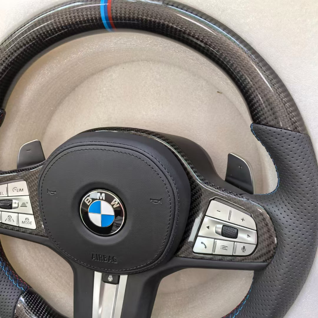 BMW Carbon Fiber Steering Wheel Customized 2 3 4 5 6 Series G20 G30