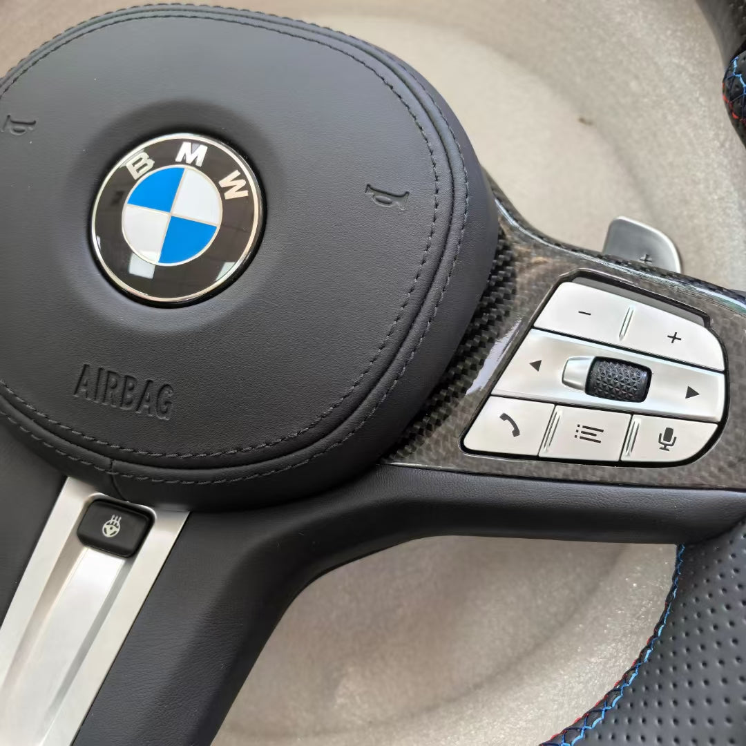BMW Carbon Fiber Steering Wheel Customized 2 3 4 5 6 Series G20 G30