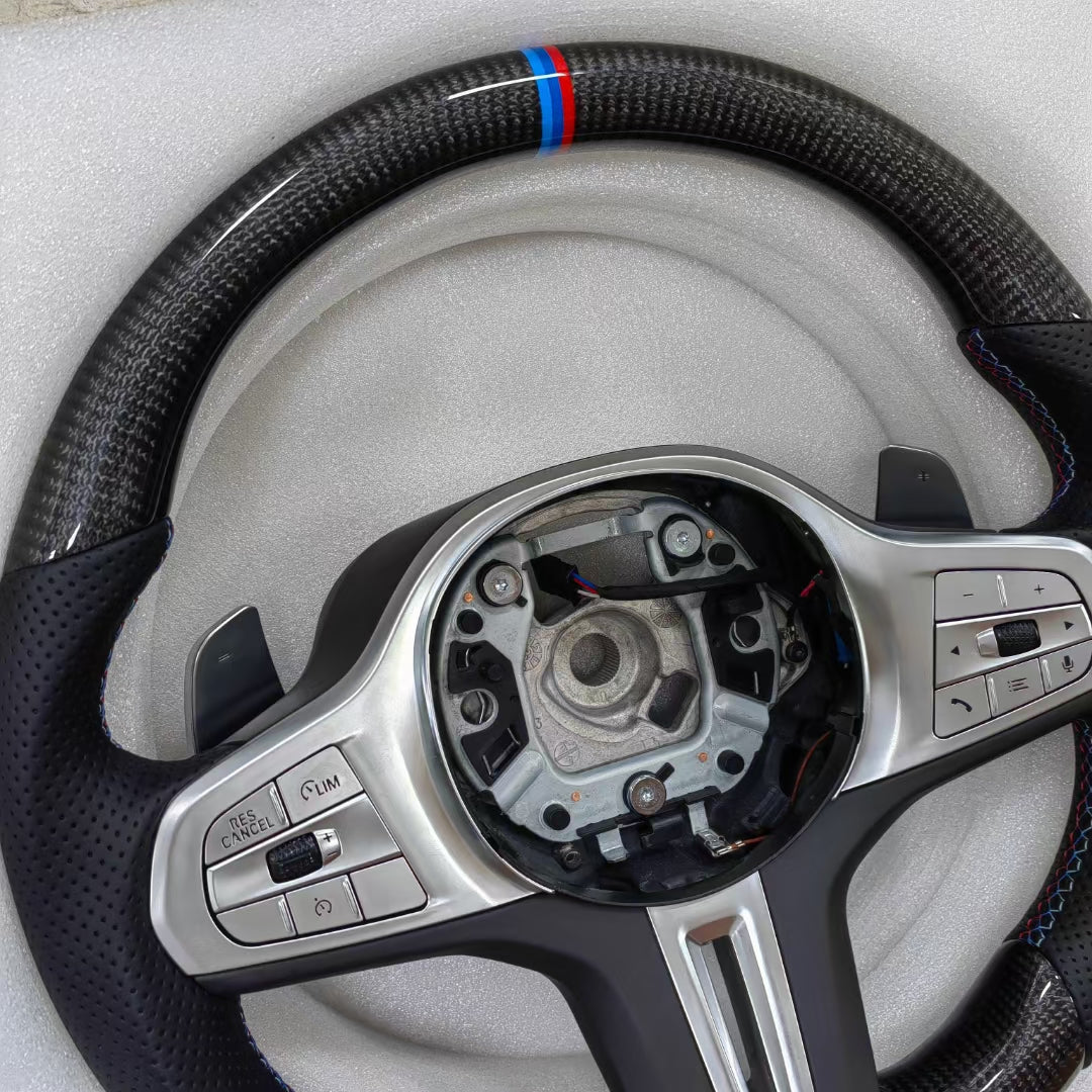 Carbon Fiber Steering Wheel for BMW 5 6 7 8 Series G11 G12 G13 G14 G15 G16 G30 G31 G32 F10 G38 Old to New Upgrade