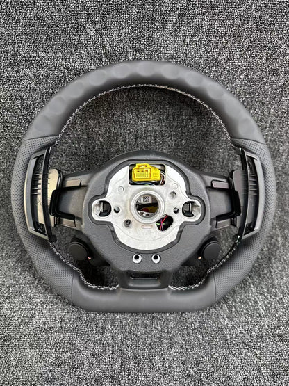 GTI sports flat bottomed steering wheel multifunctional button silver large paddle R8 two key