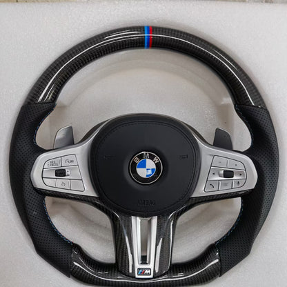 Carbon Fiber Steering Wheel for BMW 5 6 7 8 Series G11 G12 G13 G14 G15 G16 G30 G31 G32 F10 G38 Old to New Upgrade