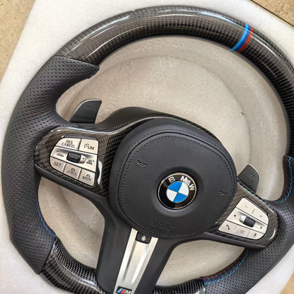 BMW Carbon Fiber Steering Wheel Customized 2 3 4 5 6 Series G20 G30