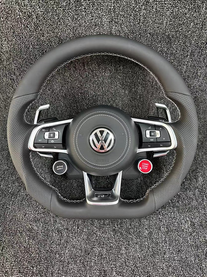 GTI sports flat bottomed steering wheel multifunctional button silver large paddle R8 two key