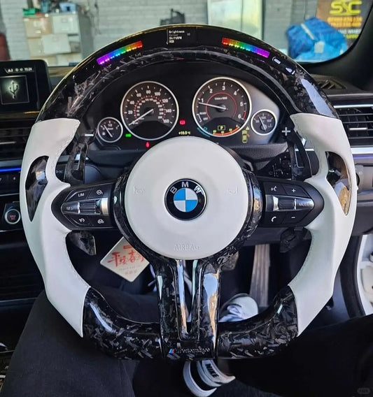Custom Forged Carbon LED BMW Steering Wheel for F10 F20 F30 F32 F36 F80 F82 E46 E90 M3 M4 M5 All Series