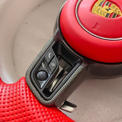 LED Steering Wheel Suitable for Porsche 911 718 981 991 Genuine Leather Old Model Upgraded New Model