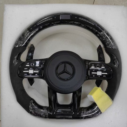 Forged Carbon LED Steering Wheel for Mercedes Benz W204 W205 W212 W214 W215 AMG