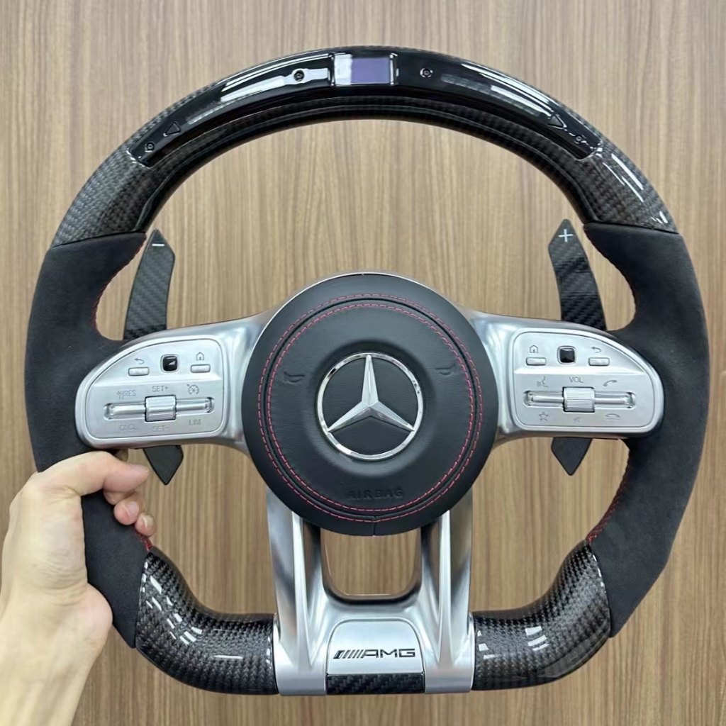 Custom Carbon Fiber Steering Wheel LED Steering Wheel Upgrade for Mercedes benz Steering Wheel W221W222W204W205W21