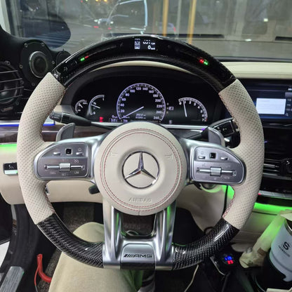 LED Carbon Fiber Steering Wheel for Mercedes Benz 205W Amg Car Accessory Hot Selling Product