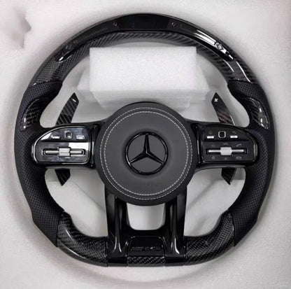 Forged Carbon LED Steering Wheel for Mercedes Benz W204 W205 W212 W214 W215 AMG