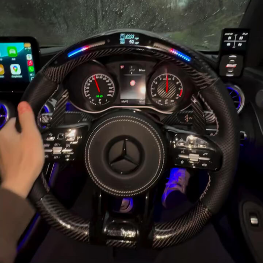 Custom Carbon Fiber Steering Wheel LED Steering Wheel Upgrade for Mercedes benz Steering Wheel W221W222W204W205W21