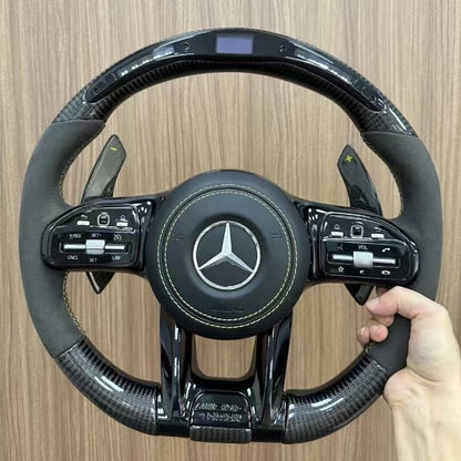 Custom Carbon Fiber Steering Wheel LED Steering Wheel Upgrade for Mercedes benz Steering Wheel W221W222W204W205W21