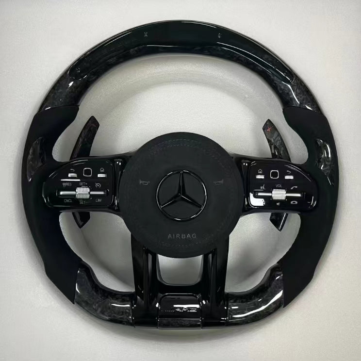 Custom Carbon Fiber Steering Wheel LED Steering Wheel Upgrade for Mercedes benz Steering Wheel W221W222W204W205W21