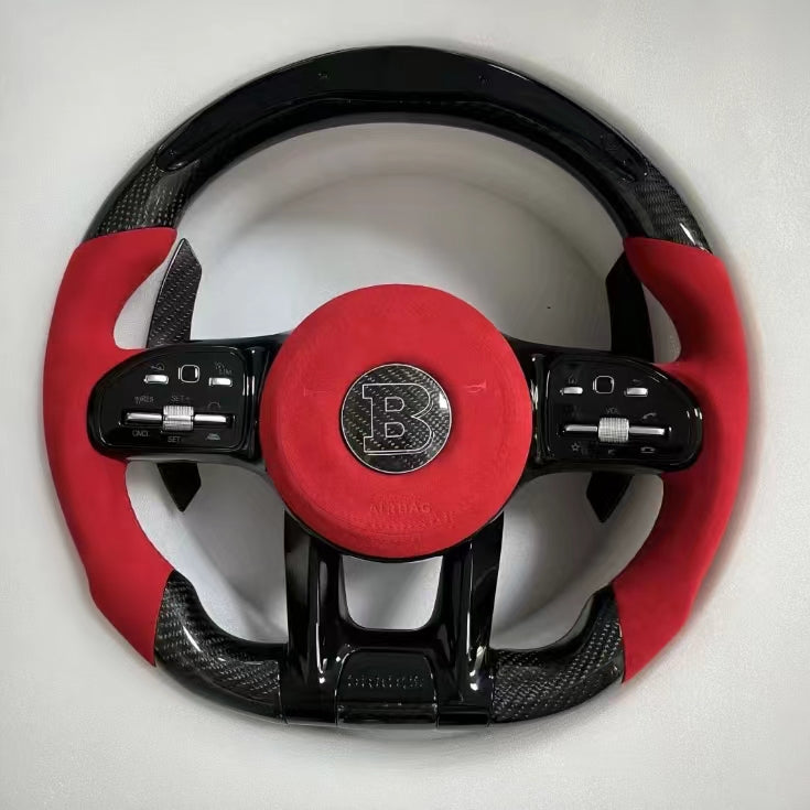 LED Car Steering Wheel for Mercedes Benz AMG A-class B-class C-class E-class S-class GL Series Carbon Fiber Steering Wheel
