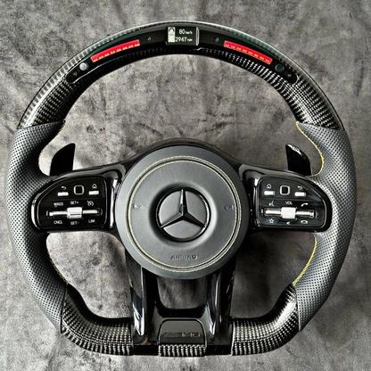 LED Carbon Fiber Steering Wheel for Mercedes Benz 205W Amg Car Accessory Hot Selling Product