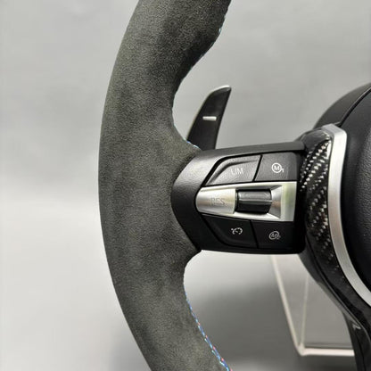 BMW steering wheel Alcantara+LED+Carbon fiber cover