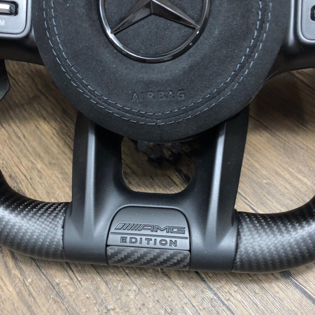 Carbon Fiber Steering Wheel for Mercedes Benz A35 A45 C63 C43 E53 E63 G63 G500 G55 AMG GT S63 GLE63 GLA45 W223