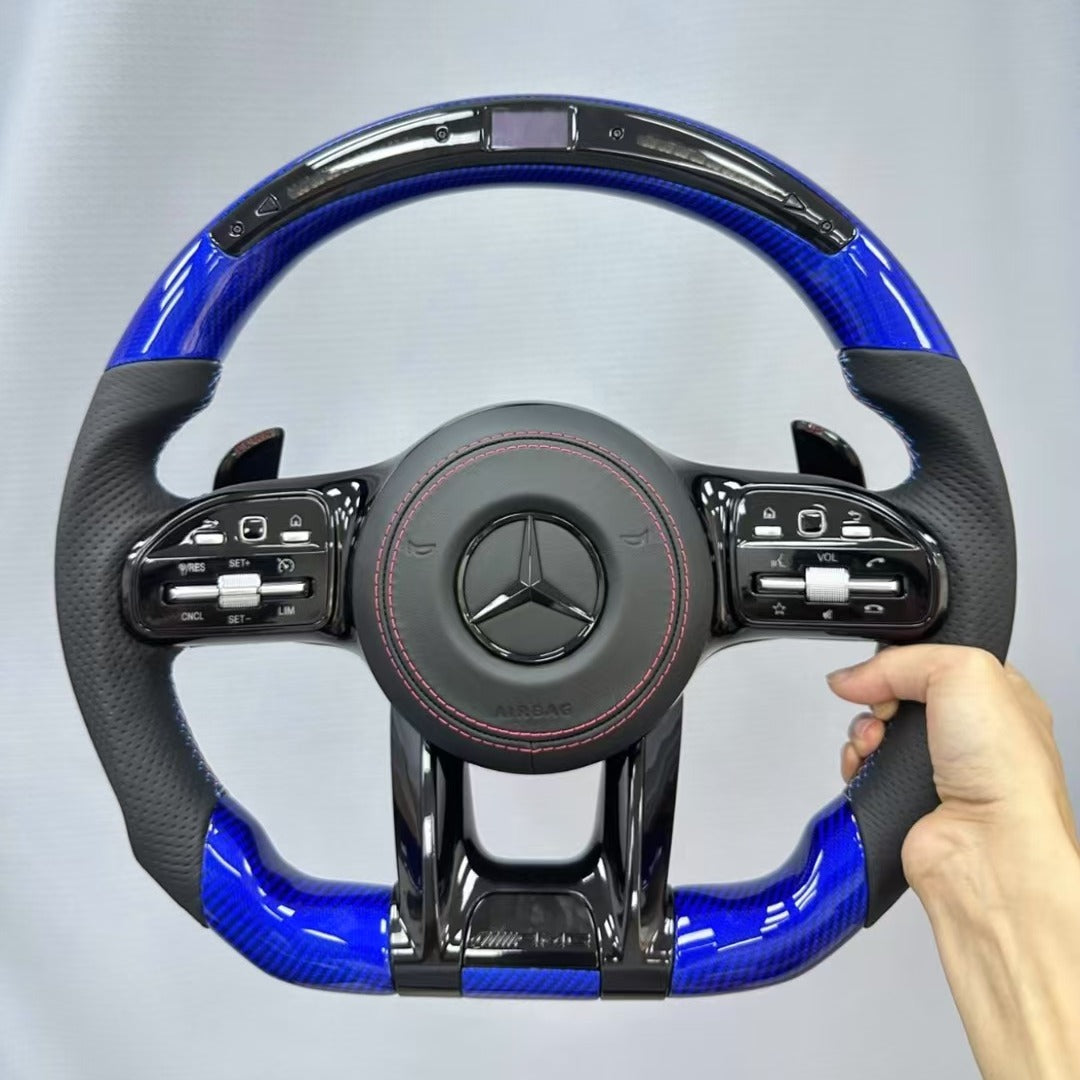 LED Carbon Fiber Steering Wheel for Mercedes Benz 205W Amg Car Accessory Hot Selling Product