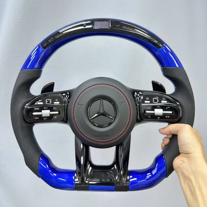 LED Carbon Fiber Steering Wheel for Mercedes Benz 205W Amg Car Accessory Hot Selling Product