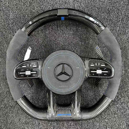 Custom Carbon Fiber Steering Wheel LED Steering Wheel Upgrade for Mercedes benz Steering Wheel W221W222W204W205W21