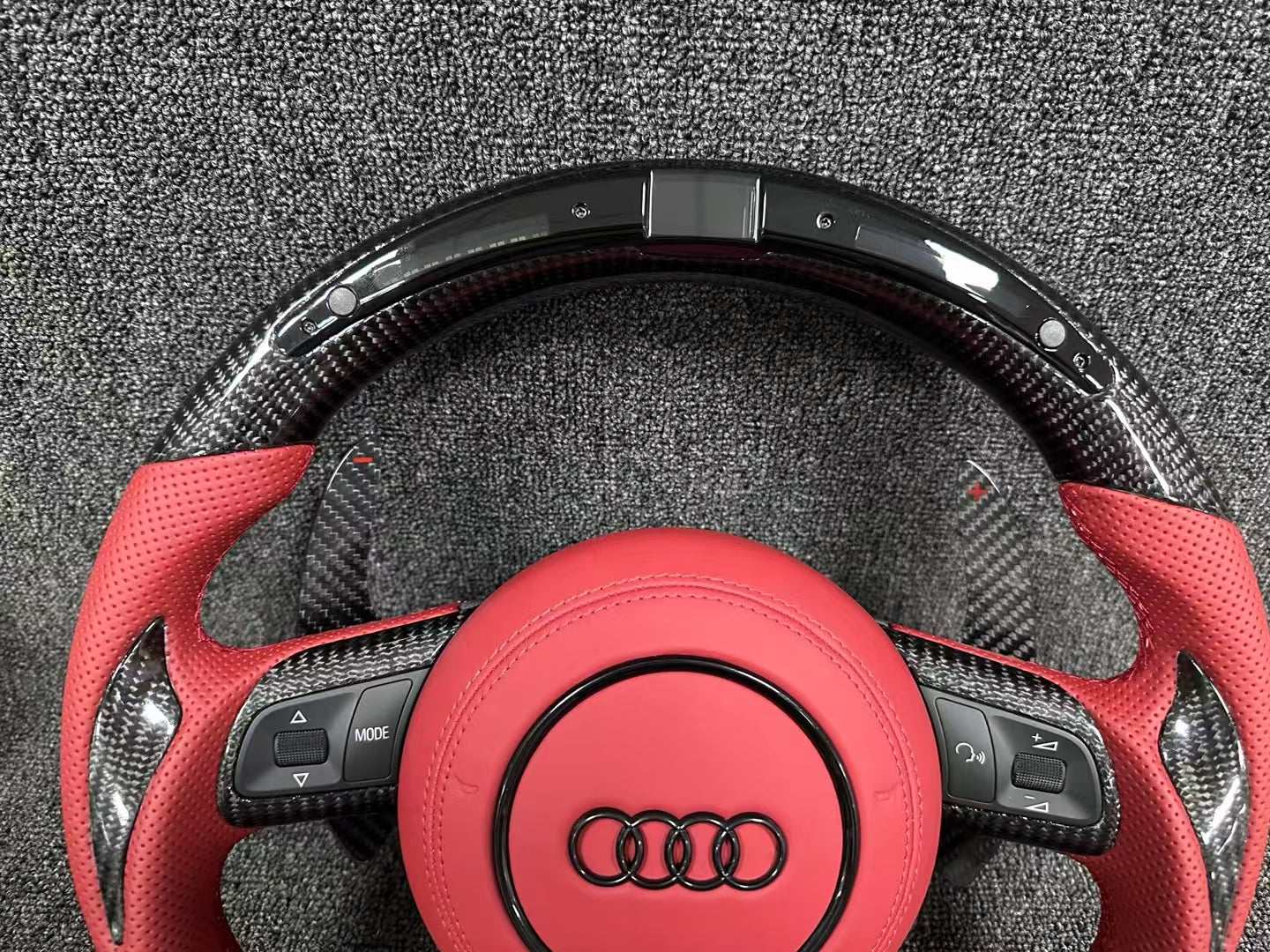 Carbon Fiber LED Sports Steering Wheel Upgrade for Audi A3 A4 B9 A5 RS3 RS4 RS5 S3 S4 S5 RS6 RS7 S6 B8.5 A8 A1 A6 R8