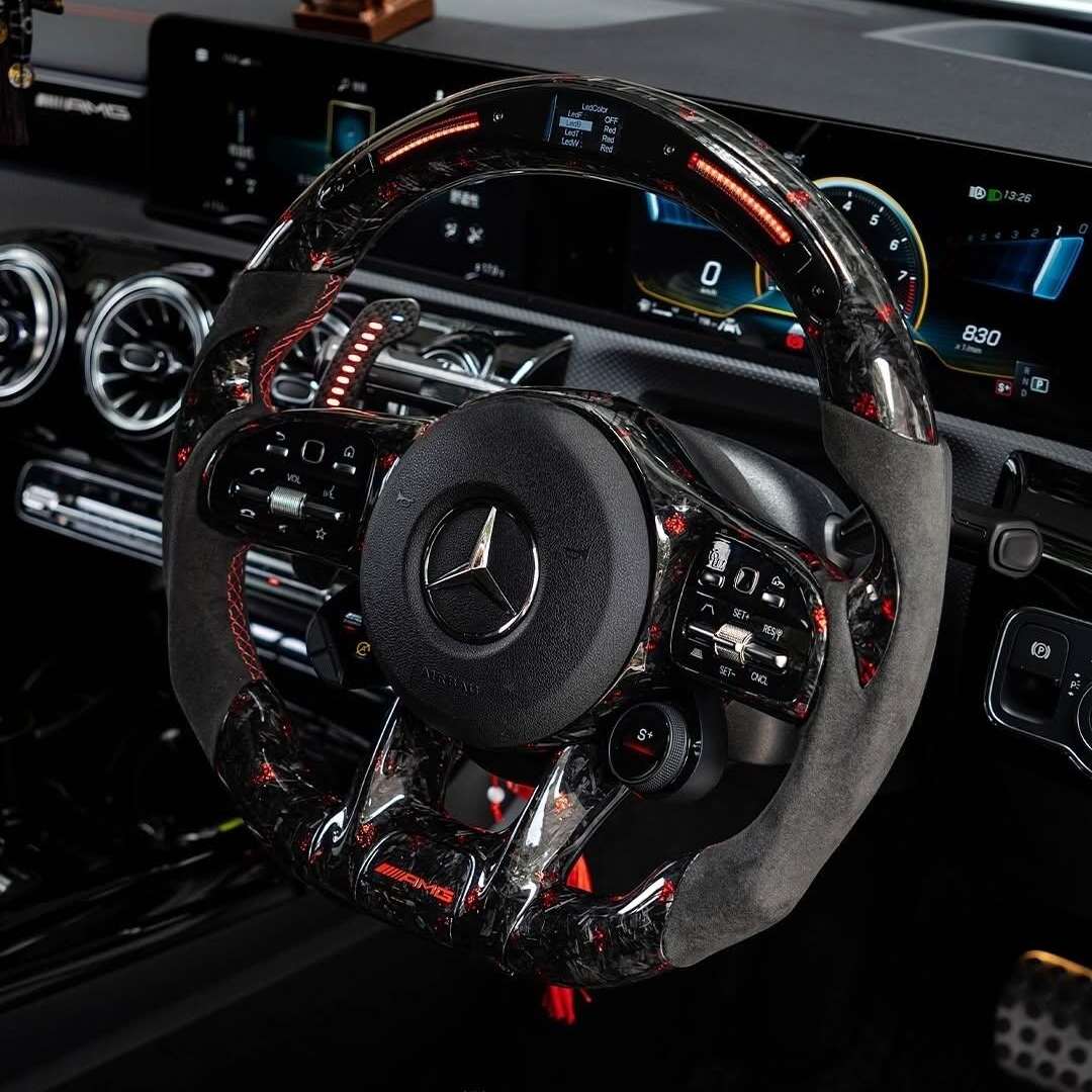 For Mercedes-benz AMG C217 W211 W212 W221 W222 S63 C63 Performance Custom Carbon Fiber Car Steering Wheel
