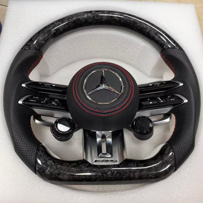 Customized Forged Carbon Car Steering Wheel Assembly with OLED for Mercedes Benz AMG W204 C63 W212 W218 W207 W172 W223