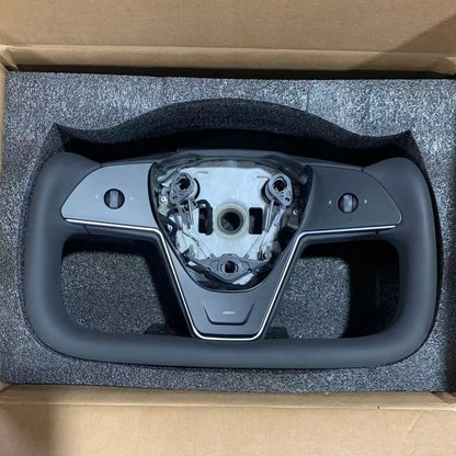 Yoke steering wheel with buttons and heating, no airbag, suitable for Tesla model 3/Y