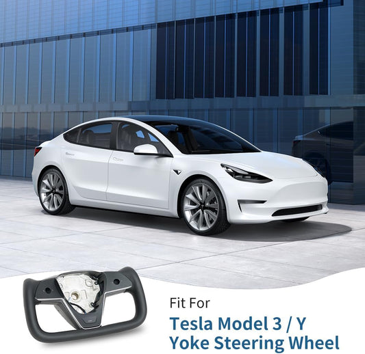 Yoke steering wheel with buttons and heating, no airbag, suitable for Tesla model 3/Y