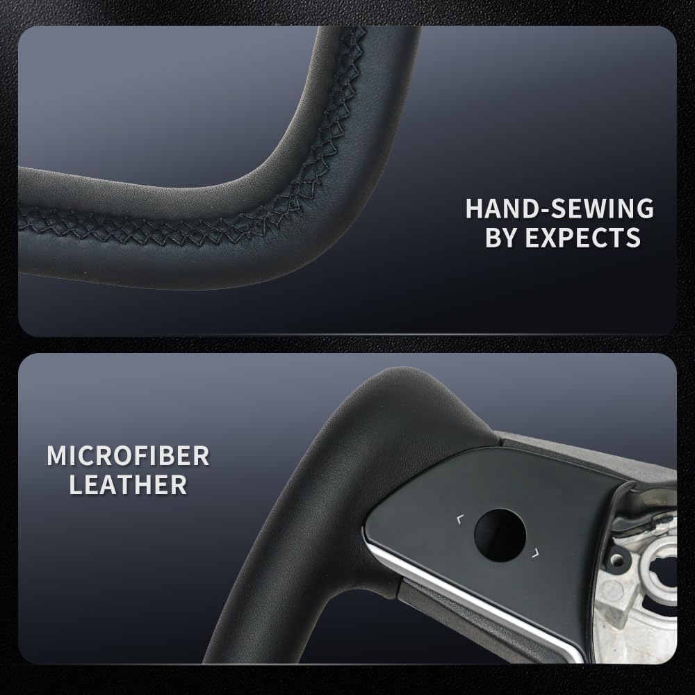 Yoke steering wheel with buttons and heating, no airbag, suitable for Tesla model 3/Y