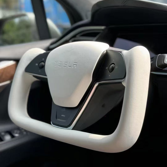 Plug & Play Heated Yoke Steering Wheel for Tesla Model S/X OEM Connectors & Quick Installation